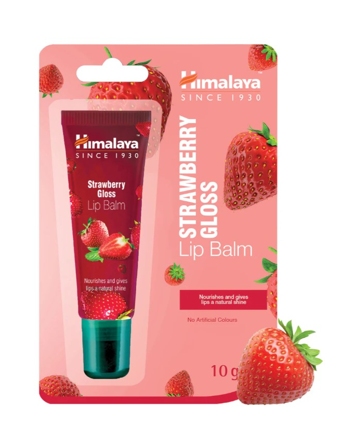 Balsamo labial fresa con brillo  10gr himalaya