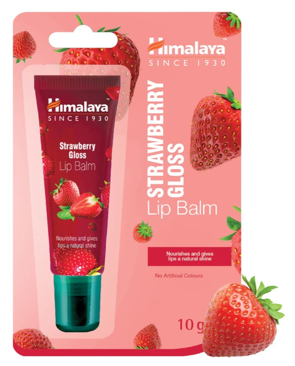 Balsamo labial fresa con brillo  10gr himalaya