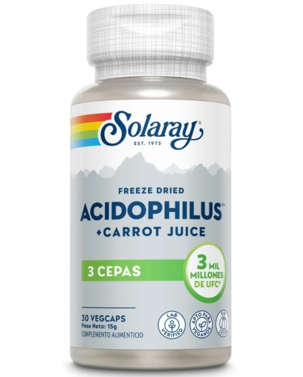 Acidofiphilus+carrot 30veg-caps solaray