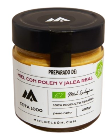 Miel con polen y jalea real280gr miel de leon