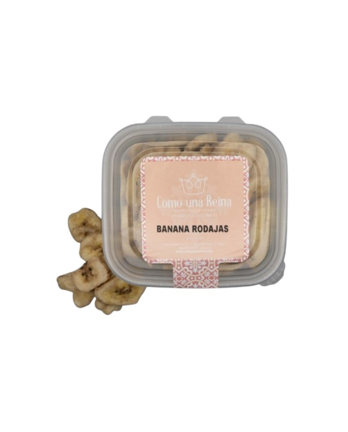 Banana rodajas deshidratada 150gr como una reina