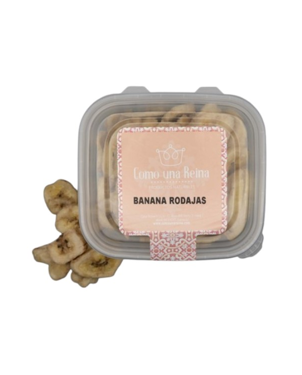 Banana rodajas deshidratada 150gr como una reina