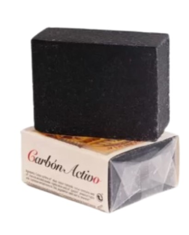 Jabon carbon activo 100gr ecologico la jaboneria