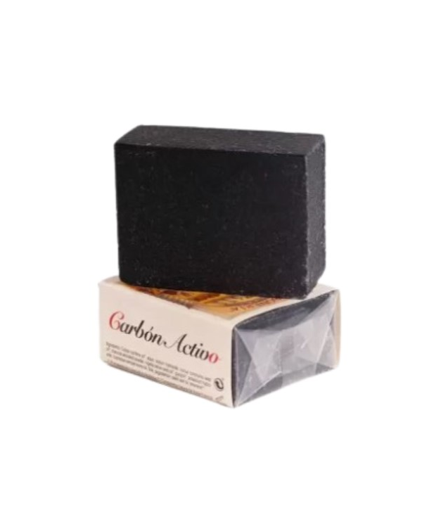Jabon carbon activo 100gr ecologico la jaboneria