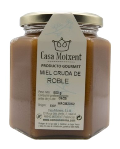 Miel cruda roble 500gr casa moixent