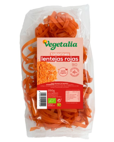 Tallarines lentejas rojas 250gr vegetalia