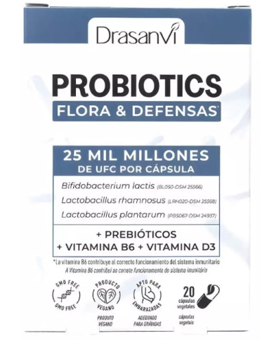 Probiotics+prebioticos+b6+d3 20cap drasanvi