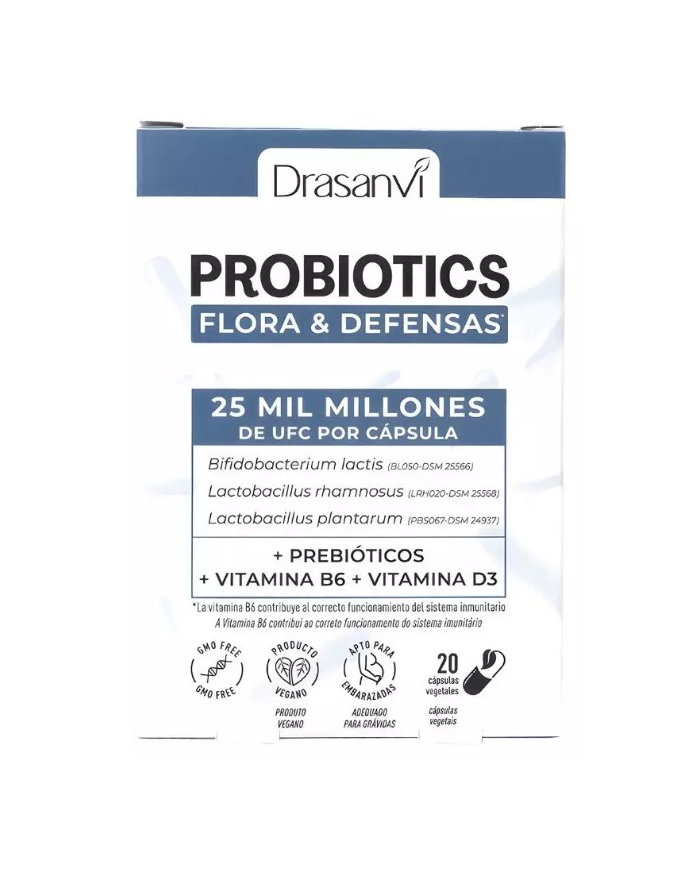 Probiotics+prebioticos+b6+d3 20cap drasanvi