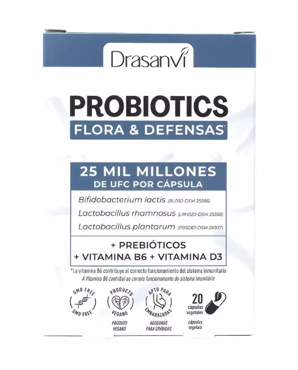 Probiotics+prebioticos+b6+d3 20cap drasanvi