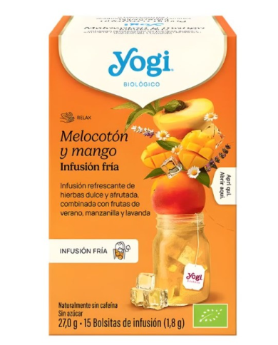 Yogi melocoton mango te frio 15 infusiones bio