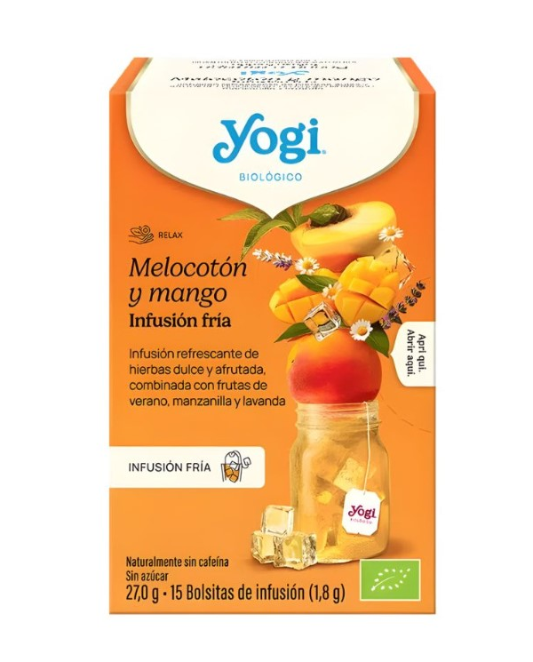 Yogi melocoton mango te frio 15 infusiones bio