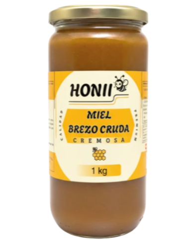 Miel brezo crudo cremoso 1kg honii