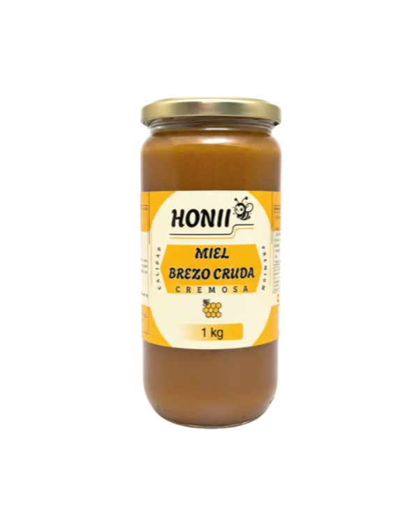 Miel brezo crudo cremoso 1kg honii
