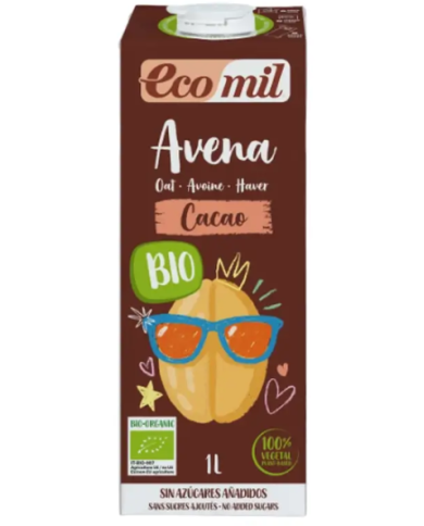 Leche avena cacao calcio vegan bio1l naturgreen