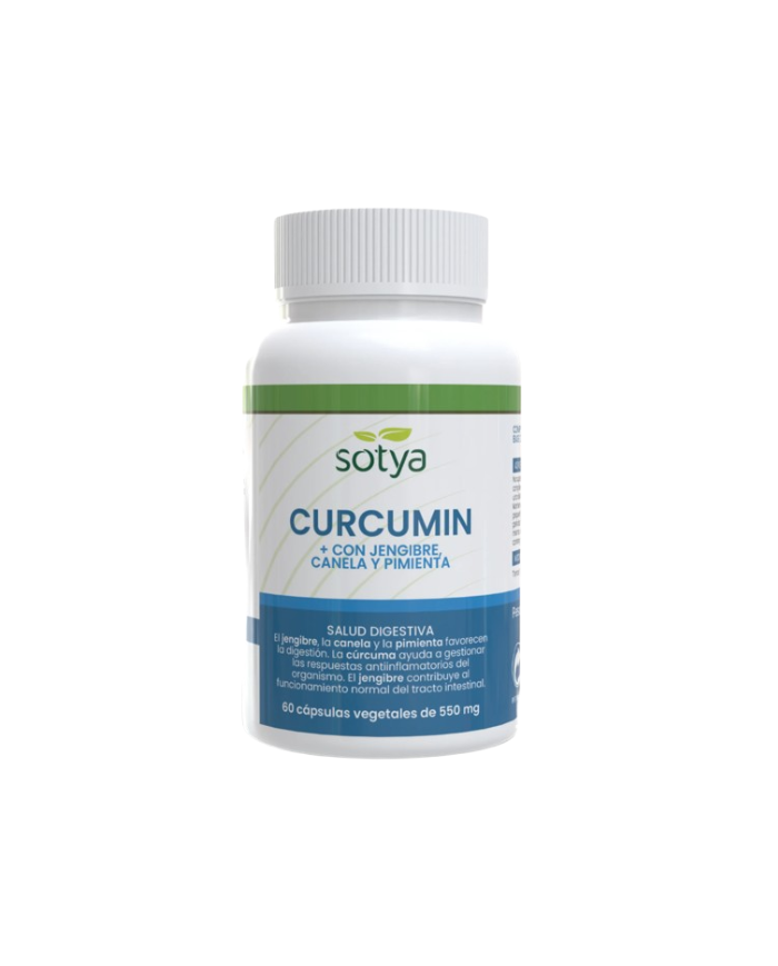 Curcumin jengibre canela y pimienta 60 cap.sotya