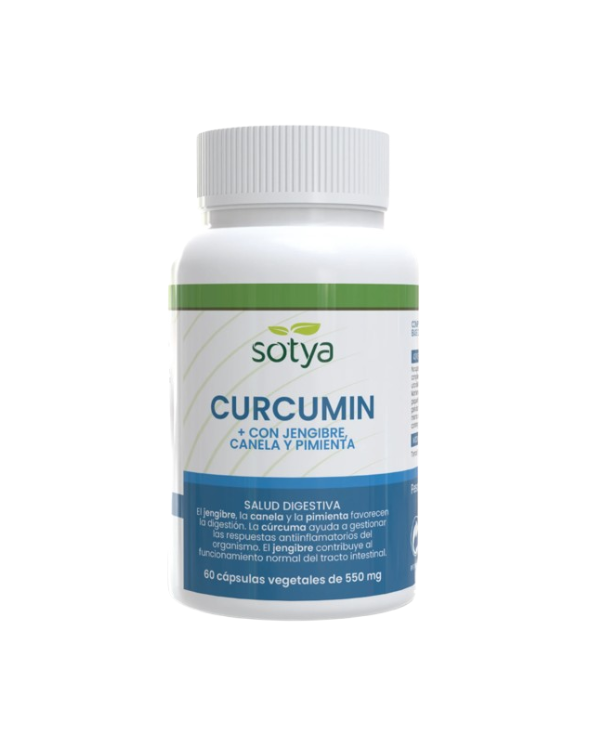 Curcumin jengibre canela y pimienta 60 cap.sotya