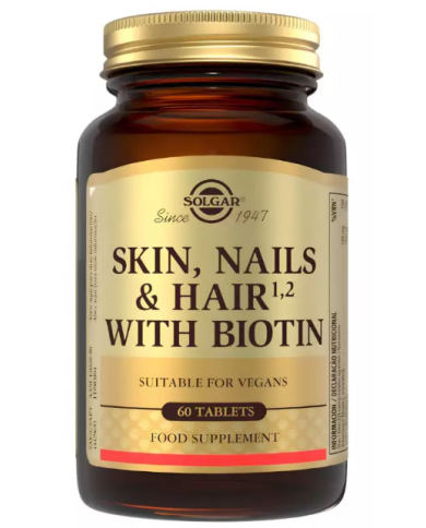 Pelo piel uñas biotina 60 tab solgar
