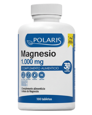 Magnesio 1000mg 100 tabletas polaris