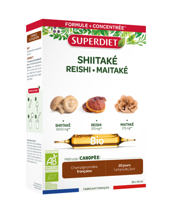 Shiitake reishi maitake 20 viales superdiet