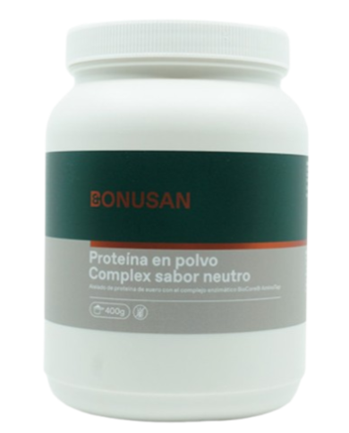 Proteina polvo complex neutro 400gr bonusan