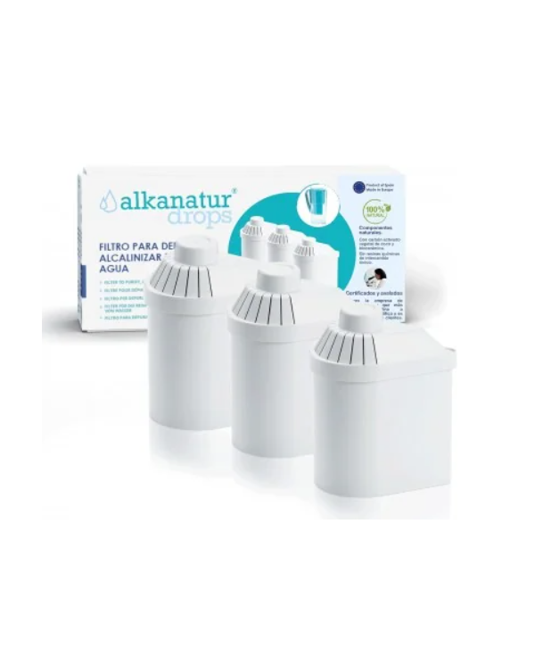 Pack 3 filtros alkanatur drops original blanco