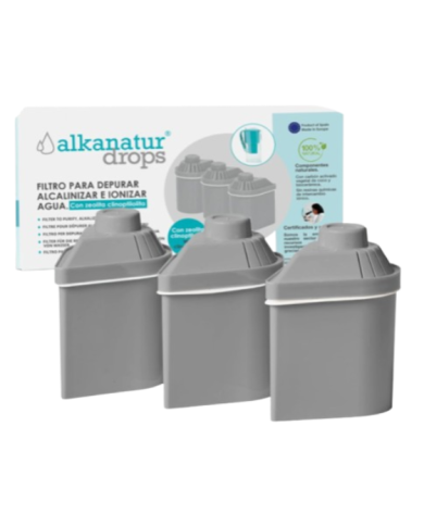 Pack 3 filtros alkanatur drops zeolita