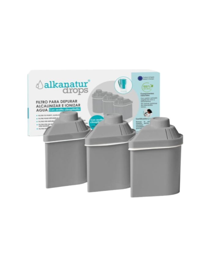 Pack 3 filtros alkanatur drops zeolita