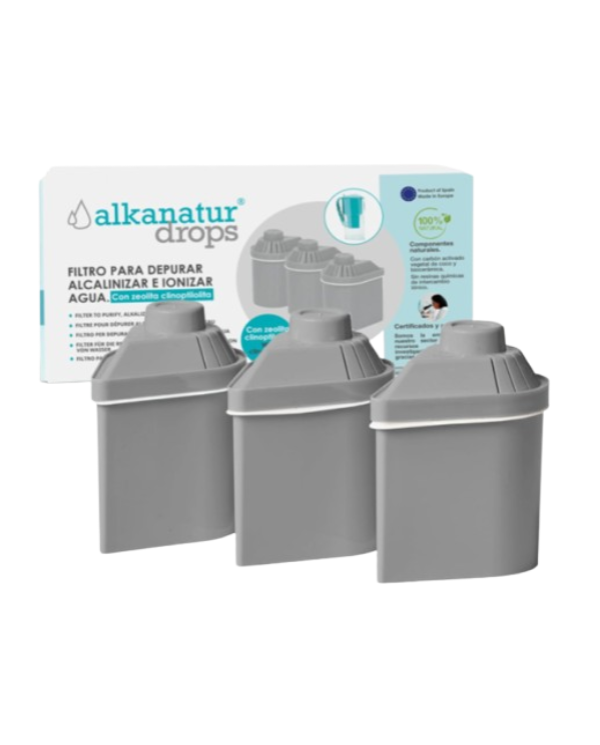 Pack 3 filtros alkanatur drops zeolita