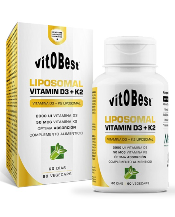 Vitamina d3+k2 liposomal 60 vegecaps vitobest