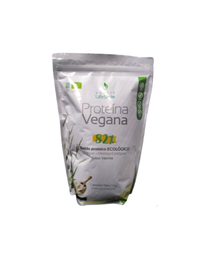 Proteina vegan 82% vainilla 1kg veggie lifestyle