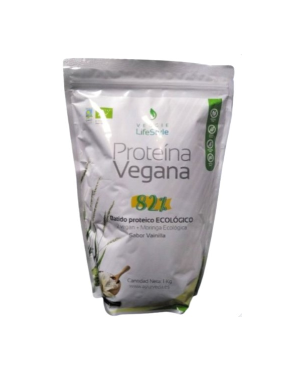 Proteina vegan 82% vainilla 1kg veggie lifestyle