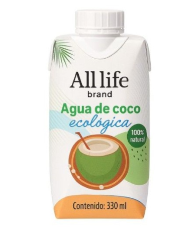 Agua coco 330ml bio all life