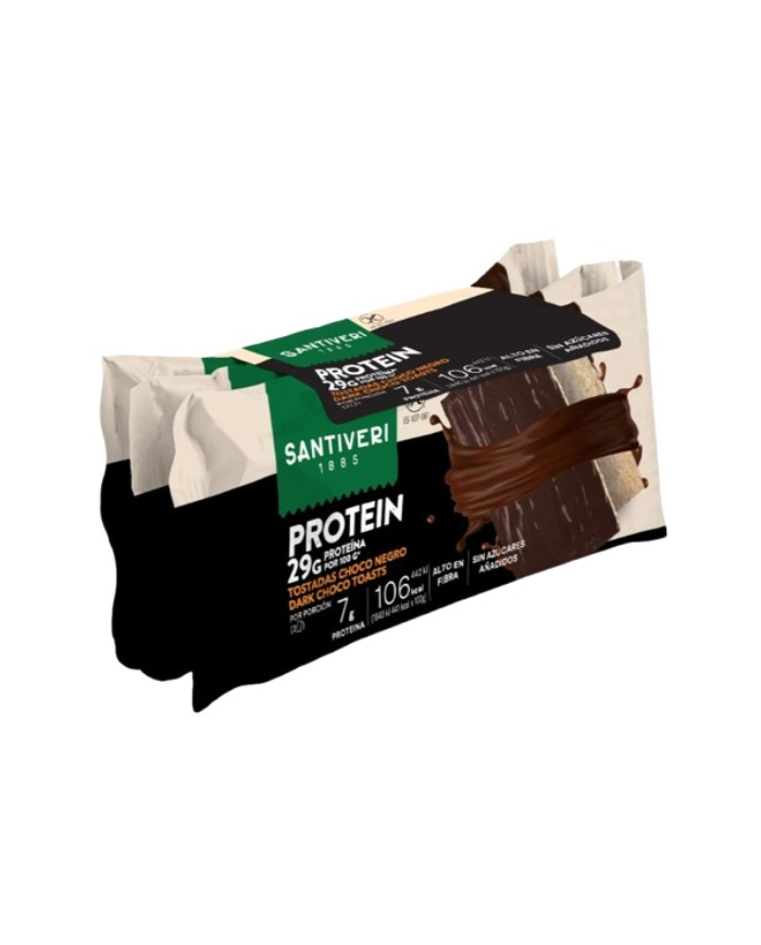 Tostadas protein choco negro 3 und 72 gr santiveri