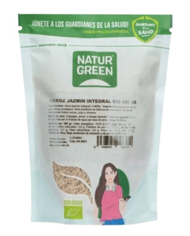 Arroz jazmin integral 500gr naturgrees