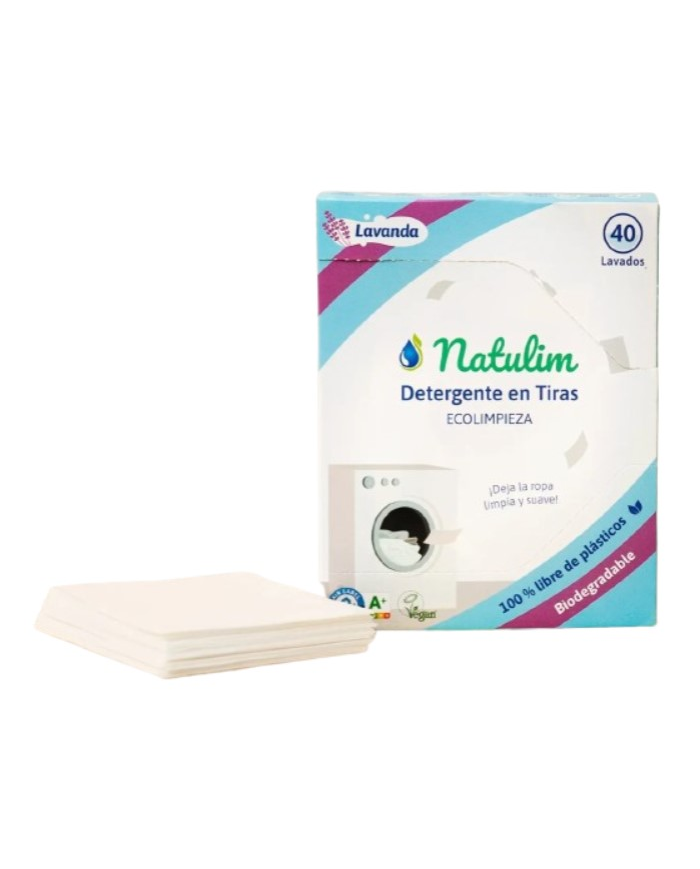 Detergente en tiras lavanda 40 tiras 70gr natulim