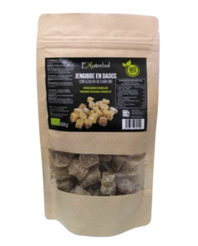 Jengibre dados azucar caña 150gr bio ekotrebol
