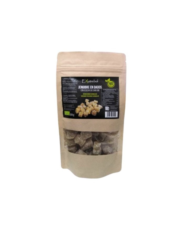 Jengibre dados azucar caña 150gr bio ekotrebol