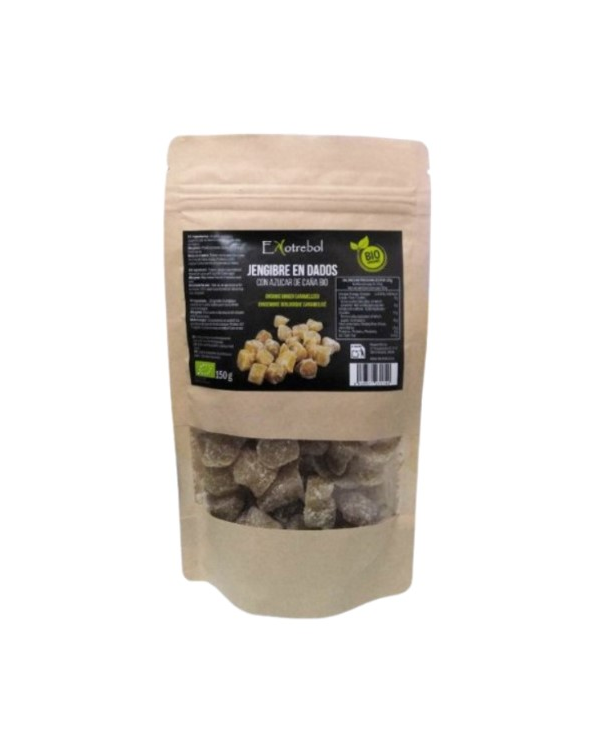 Jengibre dados azucar caña 150gr bio ekotrebol