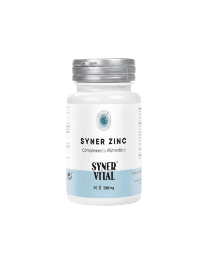 Zinc 60 capsulas 500mg syner vital
