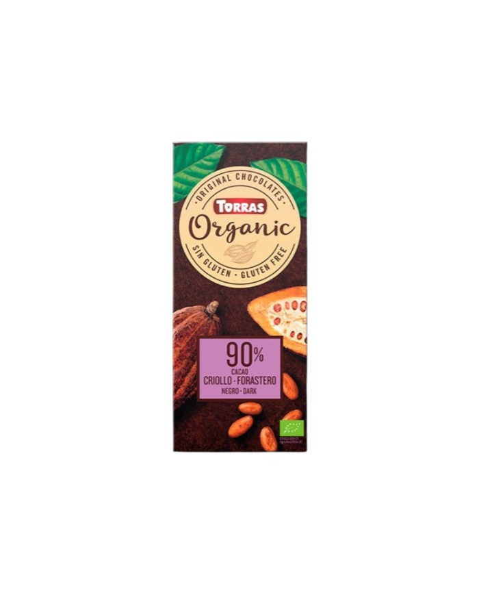 Chocolate negro 90% criollo 100gr bio torras