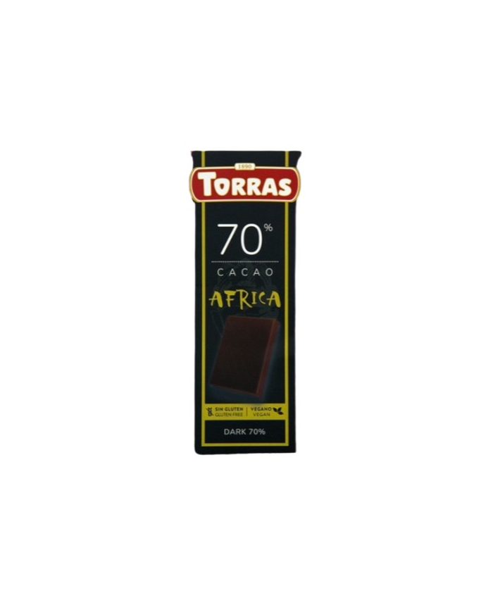 Cacao negro africa 70% 100gr torras
