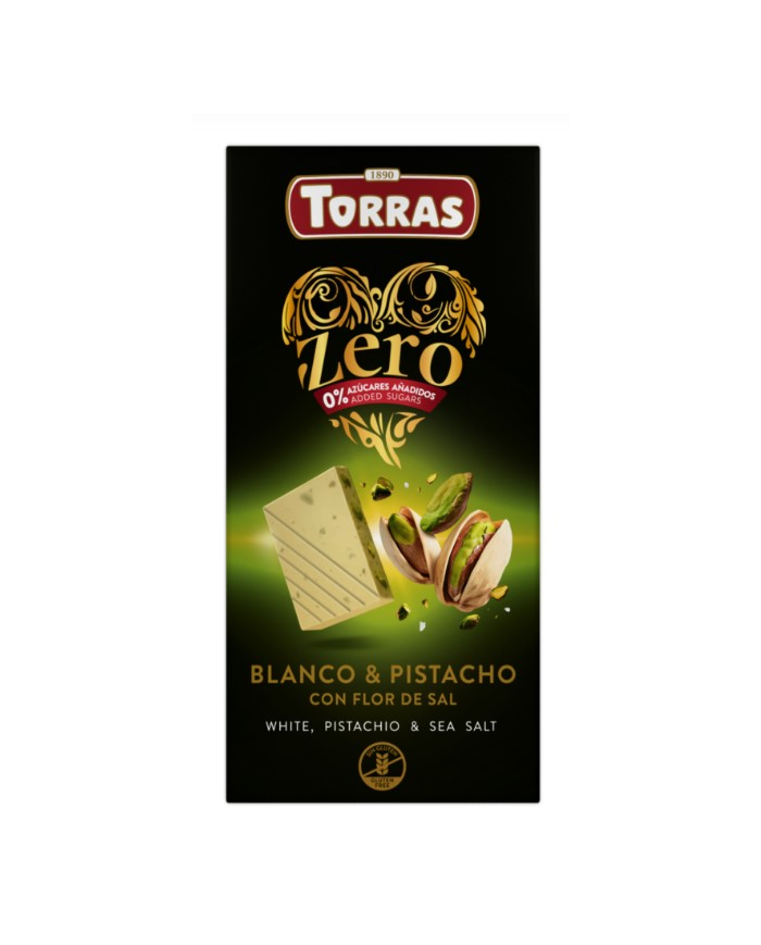 Chocolate blanco pistacho flor sal zero s/a torras