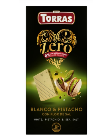 Chocolate blanco pistacho flor sal zero s/a torras
