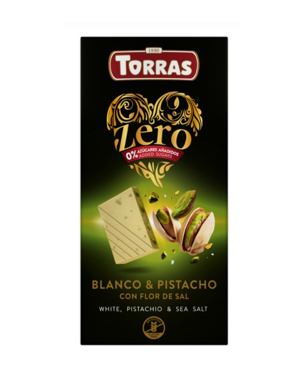 Chocolate blanco pistacho flor sal zero s/a torras