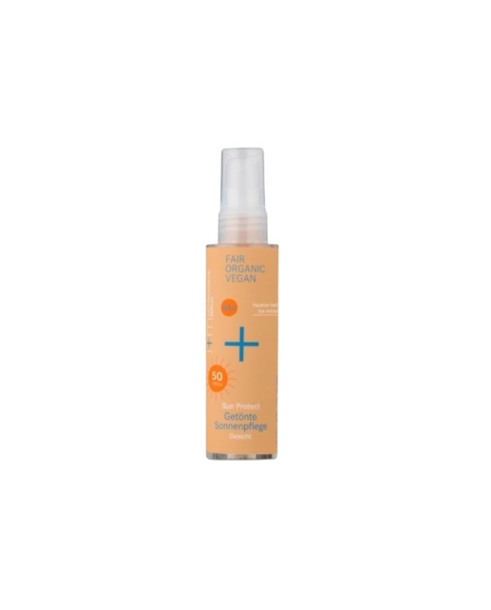 Crema solar facial spf 50 color beige claro 50ml