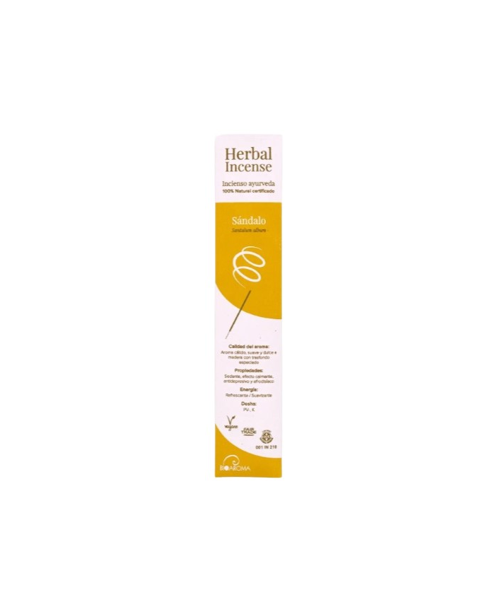 Incienso ayurveda sandalo 12 varillas bioaroma