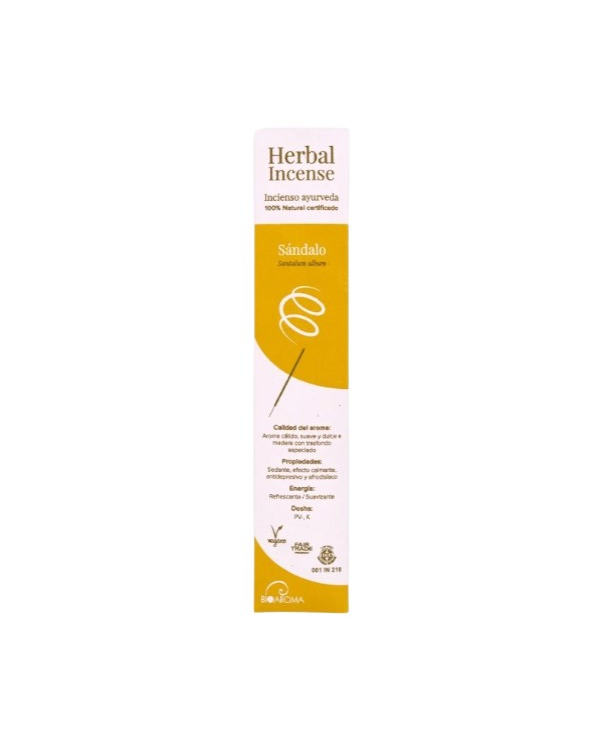 Incienso ayurveda sandalo 12 varillas bioaroma