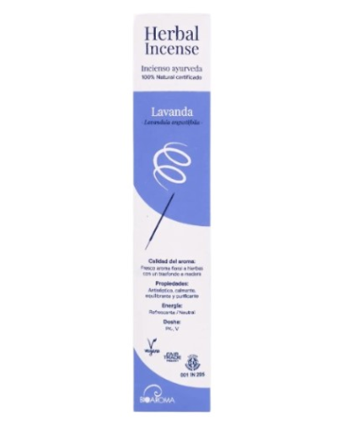 Incienso ayurveda lavanda 12 varillas bioaroma