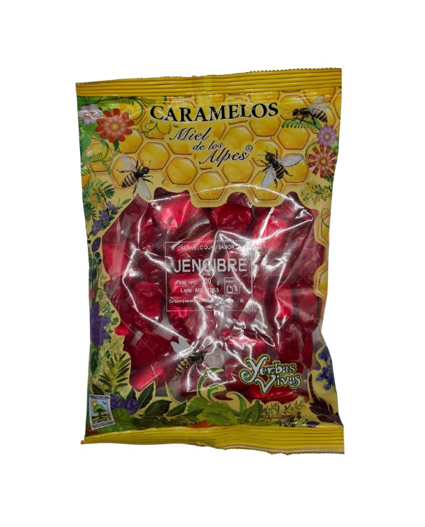 Caramelos jengibre 100gr miel de los alpes