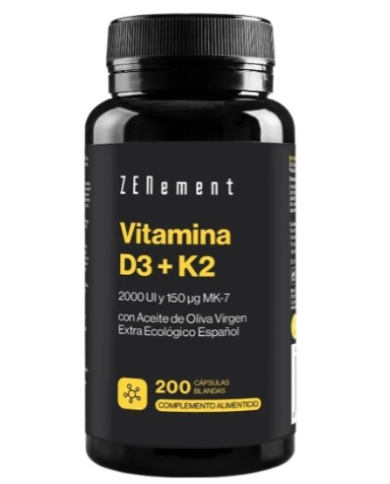 Vitamina d3+k2 200 capsulas blandas zenment